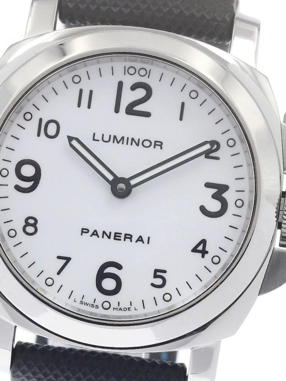 PANERAI Luminor base PAM00114 white Dial Hand Winding Men's Watch_951896
